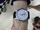 休閑時(shí)尚簡(jiǎn)約男士禮品手表男款大表盤(pán)石英皮帶表 數字黑黑 40mm 曬單實(shí)拍圖