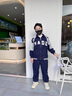 G.DUCKKIDS兒童裝男童春秋裝套裝2024新款中大童秋季休閑外套運(yùn)動(dòng)褲兩件套 藏青色【MADE】?jī)杉?150【適合身高135-145厘米 曬單實(shí)拍圖