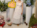Olrain歐芮兒紫色溫柔法式連衣裙女裝夏季方領(lǐng)收腰顯瘦長(zhǎng)裙 紫色 L 曬單實(shí)拍圖