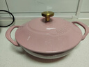 小幸福鑄鐵（KITCHEN LITTLE HAPPINESS KITCHEN）小幸福21cm宮廷煲琺瑯鑄鐵鍋煲湯鍋搪瓷鍋煲仔飯鍋多功能家用燉鍋 21cm粉色灑金內白 21cm 曬單實(shí)拍圖