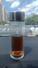蘇泊爾（SUPOR）玻璃杯茶水分離男士水杯雙層高硼硅玻璃耐高溫大容量泡茶杯子禮物 行硯黑280mL 曬單實(shí)拍圖