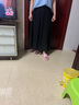 尚都比拉優(yōu)雅律動(dòng)梨型遮胯顯瘦收腰放擺松緊腰壓褶半身裙 黑色 XL  曬單實(shí)拍圖