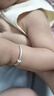中國(guó)黃金（CHINA GOLD）足銀古法手鐲男女寶寶平安喜樂嬰兒童銀鐲子滿月六一兒童節(jié)禮物 今/次日達(dá)平安喜樂對(duì)鐲 15±1g 曬單實(shí)拍圖