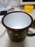 惠上嘉老式搪瓷杯茶缸子軍綠水杯經(jīng)典洗漱帶蓋鐵杯摔不爛馬克杯 軍綠杯10cm[]有蓋帶字 700ml 曬單實拍圖