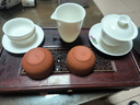 元青佳盛整套功夫茶具中國(guó)白羊脂玉瓷陶瓷茶具套裝蓋碗公杯茶漏三件套 曬單實(shí)拍圖