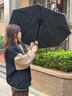 左都（ZUODU）智能電動(dòng)雨傘全自動(dòng)一鍵全收晴雨兩用反向傘遮陽(yáng)防曬防紫外線車載 【米咖色】智能電動(dòng)（一鍵收桿） 曬單實(shí)拍圖