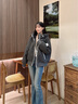 鴨鴨露營(yíng)羽絨服女2025冬季短款韓版工裝街頭休閑加厚連帽鴨絨外套 淺灰色 M (建議110-130斤) 曬單實(shí)拍圖