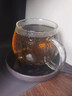 九土錘紋玻璃泡茶杯帶蓋加厚茶水分離杯子帶過(guò)濾帶茶漏辦公馬克杯水杯 曬單實(shí)拍圖
