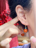 九華山南紅瑪瑙耳環(huán)女2025年新款耳釘七夕情人節(jié)生日禮物女生送女友 南紅瑪瑙耳環(huán) 曬單實拍圖