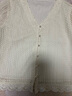 百圖betu女裝2025夏季新款襯衫V領(lǐng)精美編織蕾絲透氣短袖上衣女2504T57 淺杏色 S 曬單實拍圖