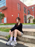 CAMILA KSENIA老爹鞋女2025新款夏季休閑跑步鞋百搭厚底港風(fēng)增高網(wǎng)面透氣運(yùn)動鞋 灰藍(lán)色 38 曬單實拍圖
