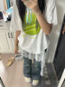 晴碧琳屁簾半裙女不規(guī)則疊穿百搭蕾絲綁帶夏季設(shè)計(jì)感系帶半身裙潮 蕾絲系帶屁簾【白色】 均碼 曬單實(shí)拍圖