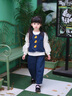 G.DUCKKIDS小黃鴨童裝女童秋裝套裝新款兒童衣服女孩牛仔馬甲娃娃衫三件套潮 圖片色 90 建議80-90cm1歲半-2歲 曬單實(shí)拍圖