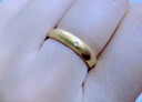 DR黃金情侶對戒 結婚訂婚足金實(shí)心素圈戒指 天賜良緣紀念日禮物男女 黃金女戒 10 曬單實(shí)拍圖