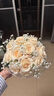 星舵新娘手捧花七夕結(jié)婚婚禮求婚領(lǐng)證手捧花婚紗攝影拍照道具仿真花束 香檳色 手捧花【成品】 曬單實(shí)拍圖