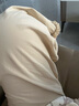 三福休閑褲2025夏季花邊褲腳松緊腰頭荷葉邊褲子女裝500867 淺卡其 M 曬單實(shí)拍圖
