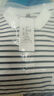 羅蒙（ROMON）條紋純棉短袖t恤男夏季新款寬松短袖男T半袖打底衫上衣服男裝 2236白條紋 2XL （約140-155斤） 曬單實拍圖