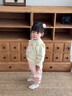 優(yōu)奇女童套裝秋裝2025新款洋氣兒童衛(wèi)衣小月齡寶寶褲子嬰兒衣服兩件套 杏色 80 曬單實拍圖