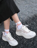 安踏（ANTA）漫步運動鞋女2025夏季新款百搭輕便透氣軟底老爹鞋休閑鞋跑步鞋女 象牙白/藕灰色【透氣網(wǎng)面】 37.5 【官方正品-假一賠十】 曬單實拍圖