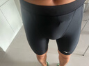 美津濃（MIZUNO）游泳褲男士五分速干防尷尬專(zhuān)業(yè)訓練大碼及膝長(cháng)褲泳鏡套裝106黑L 曬單實(shí)拍圖