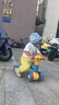 幼悠男童2024短袖t恤輕薄防曬衣闊腿背帶褲歡樂狗狗黑色系列套裝 T恤米色N4958 90 cm 曬單實(shí)拍圖