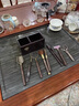Bylure品牌黑檀木茶道六君子套裝高檔泡茶工具茶具配件大全功夫茶夾杯叉黑檀茶具配件9件套 曬單實(shí)拍圖