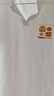 素優(yōu)米（SUYOUMI）POLO衫短袖T恤女夏港風(fēng)ins潮寬松翻領(lǐng)5分袖百搭休閑半袖上衣 好事發(fā)生【白色】polo衫 M 【建議80-100斤】 曬單實(shí)拍圖