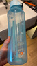 特百惠（Tupperware）水力瓶1.2L超大容量夏季戶外運(yùn)動(dòng)水杯子帶吸管便攜冷水壺馬卡藍(lán) 曬單實(shí)拍圖