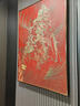 新中式靠山峰浮雕餐廳裝飾畫紅色玄關(guān)過道掛畫立體客廳背景墻壁畫 A 【升級】浮雕肌理 60*90 輕奢金（鈦鋁金屬拉絲 曬單實拍圖