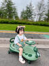 兒童扭扭車溜溜車萬向輪男女寶寶1一3歲防側(cè)翻大人可坐搖擺妞妞車 恐龍款+燈光音樂靜音輪 綠色 曬單實(shí)拍圖