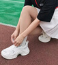安踏兔子鞋丨關(guān)曉彤同款休閑鞋女鞋厚底網(wǎng)面透氣小白鞋運(yùn)動(dòng)老爹鞋 曬單實(shí)拍圖