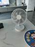 卡西道夫小風扇家用電扇桌面風扇臺式電風扇小型辦公室宿舍廚房風寶usb便攜充電式搖頭臺扇充插兩用大風力 【搖頭8寸】7200毫安可定時-高配 曬單實拍圖