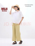 無印良品（MUJI）女式 漢麻 寬版褲 褲子女款 休閑褲闊腿褲長褲女裝  25年夏季 黃色 BE1SKC5S M （160/66A） 曬單實拍圖