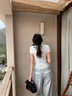 旻勝溫柔甜妹風(fēng)設(shè)計(jì)感蕾絲拼接短袖T恤女2025夏季修身顯瘦學(xué)生上衣潮 蕾絲拼接短袖M碼 曬單實(shí)拍圖