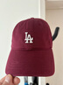 美職棒（MLB）男女復(fù)古可調(diào)節(jié)軟頂運(yùn)動(dòng)棒球帽休閑遮陽(yáng)鴨舌帽情侶CP77/CP66 酒紅LA小標(biāo)【CP77-07WIS】 均碼 曬單實(shí)拍圖