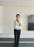 伊婭莎職業(yè)西褲男女高端商務(wù)西裝褲顯瘦彈性正裝褲銀行免燙上班工作褲子 黑色女褲 L 曬單實拍圖