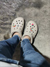 crocs卡駱馳老貝雅洞洞鞋同款男女戶外涼鞋情侶防滑沙灘涼拖鞋 老貝雅-白色 36 曬單實拍圖