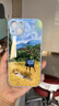 星空液態(tài)玻璃iphone16殼15Pro新款油畫高級(jí)14Promax蘋果13防摔套 【梵高麥田】液態(tài)玻璃鏡頭全包 iphone 16 pro 曬單實(shí)拍圖