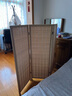 祥朗實(shí)木竹簾屏風(fēng)隔斷簾家用玄關(guān)可移動(dòng)折疊客廳臥室辦公酒店店鋪遮擋 1.2米高x0.4米寬一扇 曬單實(shí)拍圖