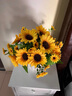 玖紋豹立式空調上方擺件冰箱上面擺的花客廳頂部裝飾酒柜輕奢花瓶過(guò)年 大向日葵+陶瓷花瓶 (插好成品發(fā) 曬單實(shí)拍圖