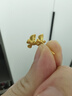六福珠寶 足金蝴蝶黃金耳釘耳飾 計價 L07TBGE0015 約2.17克-配硅膠耳堵 曬單實拍圖
