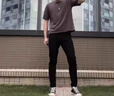 XJSGS官方國際正品牌男士高端牛仔褲夏季韓版修身直筒長褲子輕奢侈男裝 高檔201黑色【現(xiàn)貨速達(dá)】 31 曬單實(shí)拍圖