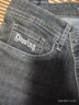 與狼共舞【冰氧吧】刺繡牛仔褲男2025夏季新款顯瘦錐形彈力青年九分褲4011 黑蘭014 33 曬單實(shí)拍圖