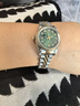 【二手99新】勞力士（ROLEX）女表日志系列69173自動(dòng)機(jī)械腕表18K黃金 精鋼 內(nèi)鉆刻后鉆狗牙 綠盤大鉆-表徑26mm 曬單實(shí)拍圖
