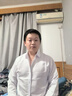 璽物長(cháng)袖襯衫男夏季薄款工作白襯衫修身正裝工裝免燙大碼抗皺薄外套 白色+淺藍 3XL -建議135-150斤左右 曬單實(shí)拍圖