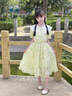 木木屋童裝女童連衣裙夏季2025新款6-12歲兒童公主裙洋氣女孩裙子夏款潮 2401綠色 150 適合140-150cm年齡11-12歲 曬單實拍圖
