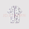 巴厘小豬新生兒衣服春秋季寶寶四季夏季長袖薄款空調(diào)服睡衣嬰兒紗連體衣 莓開眼笑(單排扣) 73cm 曬單實拍圖