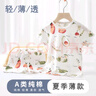 迪迪熊日記（DIDIXIONGRIJI）兒童短袖套裝夏季薄款男嬰兒純棉衣服T恤女童短褲薄款夏裝外出服 薄款短袖套裝 蔬菜果園 90 CM 曬單實拍圖