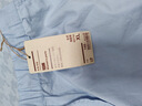 無印良品（MUJI）女式 水洗 平紋 短褲 休閑 褲子女款夏季款女裝中褲 外穿 淺藍色4S XL (165/74A) 曬單實拍圖