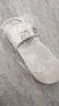 惠夫人拖鞋女室內(nèi)防滑家用涼拖鞋男居家浴室拖鞋洗澡夏季情侶一字拖 簡約拖 淺灰 42-43 （適合41-42碼） 曬單實拍圖